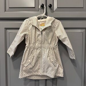 Black and White Polka Dot Kids Rain Jacket